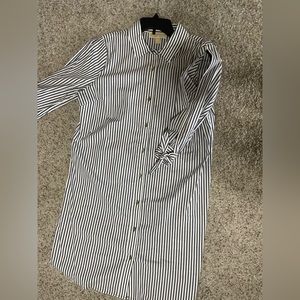 Mikael Kors stripped navy dress.